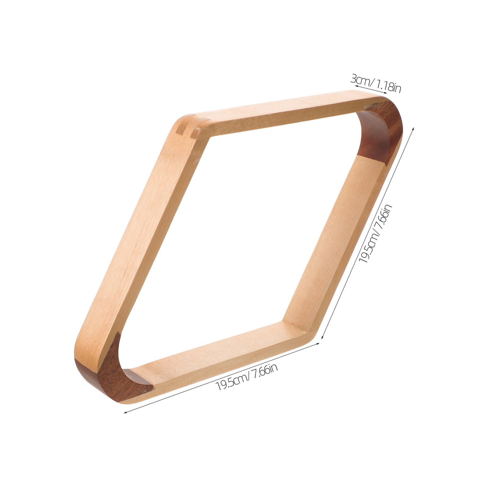 BESTonZON Râtelier de Billard en Bois Naturel pour 9 Boules Cadre Triangulaire 19,3 X 19,3 CM Support Professionnel Compatible Billard Américain et Snooker Salle de Loisirs