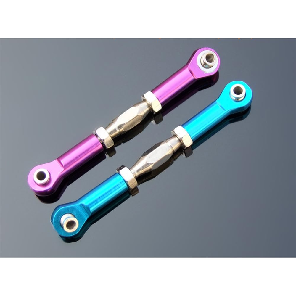 Spare Part for 1ps Adjustable Linkage Pulling Steering Rods Arm M3 Thread Hole for RC Hobby Car Aluminum Steering Turnbuckle Toe Camber Linkage - (Color: SetC 73mm Purple)