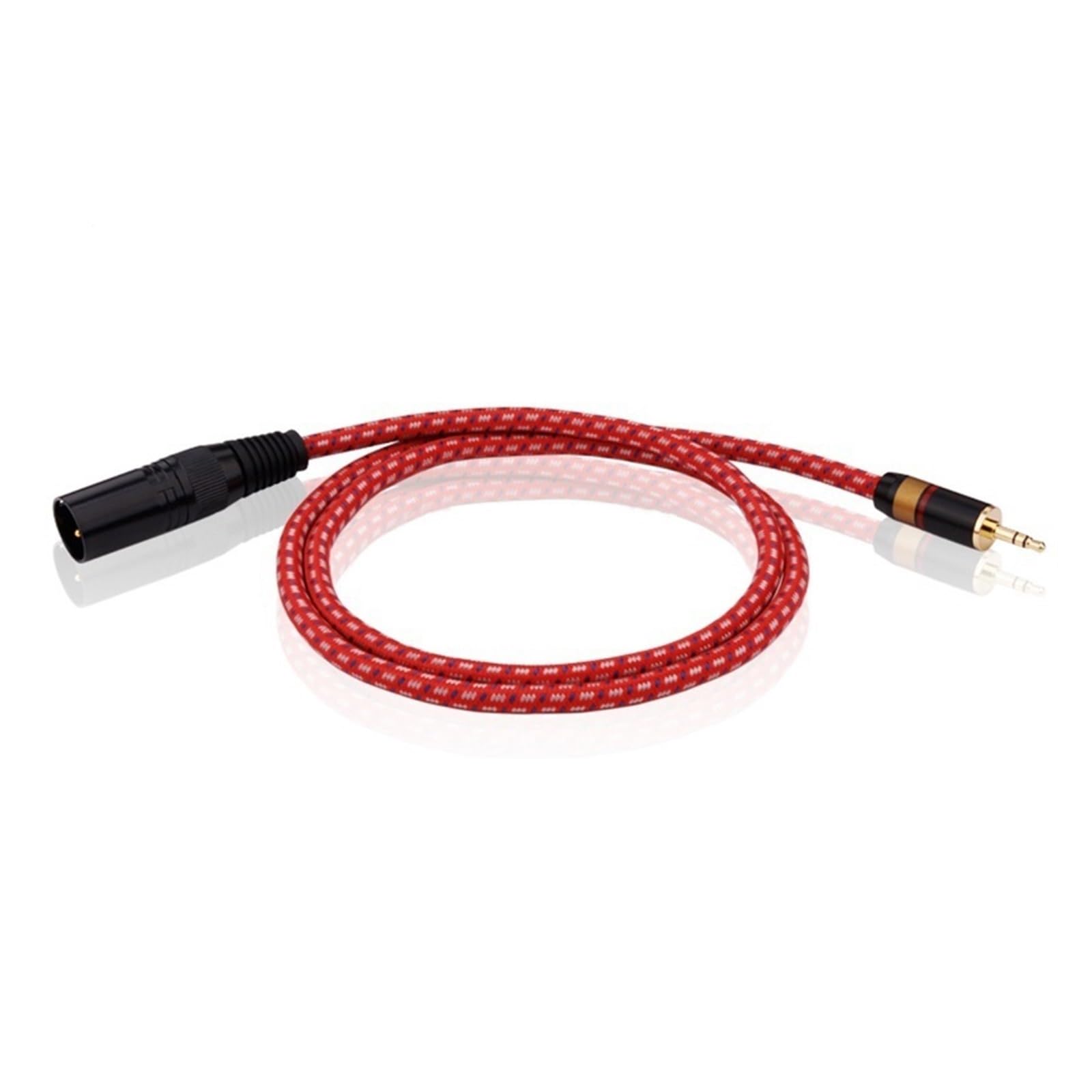 Cavo audio AUX OFC stereo da 3,5 mm maschio a doppio maschio schermato in lamina+intrecciato for mixer, console di missaggio, microfono, amplificatore(5 Meters)