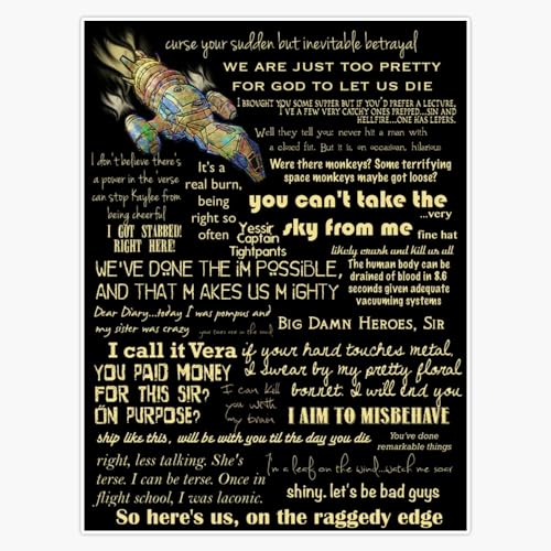 Firefly Quotes Essential 5 Removable Magnetic Bumper Sticker | Heavy-Duty Vehicle Magnet