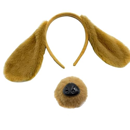 HIMIFOY Dog Ears Headband for most people,Animal Ears Headbands for Halloween,Festival Theme Party Cosplay Headband