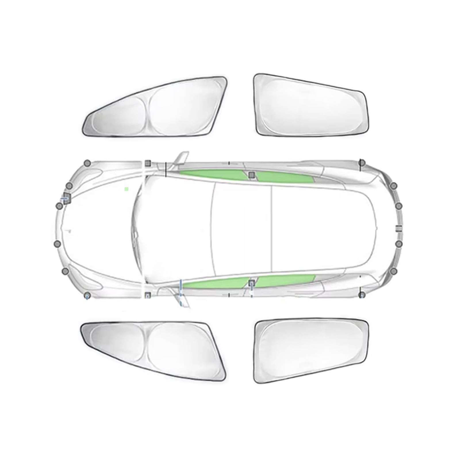 Car Window Shades for Toyota Fortuner 2006-2016,Privacy Sun Shade Set for Front Windshield Side and Rear Windows,Keep Your Car Cooler,Side 4PCS