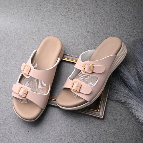 Image of Centrino Women's Sandals |Stylish Slip-On Sandals for Ladies| Elegant & Trendy Design|Double Buckle Adjustable Straps Slide Footwear|Light Weight and Comfortable|Flip Flops for Ladies (9323)
