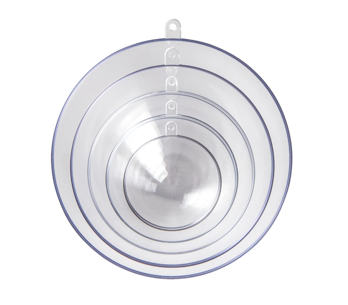 Rayher Set of Five Bowl Casting Moulds for Concrete Crafts, Clear Plastic Shapes for Moulding and Casting, diameter 6-14cm, 36120000