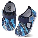 Besroad Toddler Shoes Boys Girls Shoes Little Kids Breathable Lightweight Sneakers Running Walking Tennis Non-Slip Shoes Shark 5.5-6 Toddler