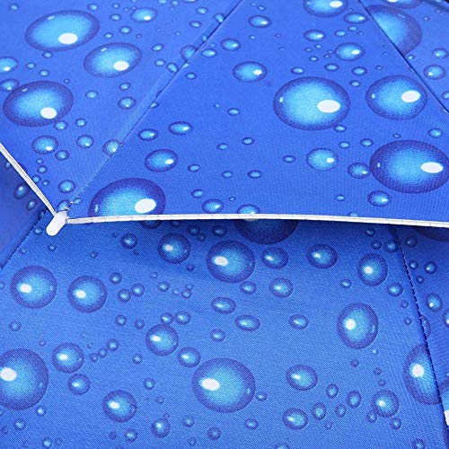 77cm Paraplu Hoed, Outdoor Hoofddeksels Paraplu met Zonnebrandcrème Winddicht Tuinieren Zonnescherm Op het Hoofd Gemonteerde Paraplu Top Opvouwbare Hoed Paraplu voor Volwassenen en Kinderen(Blauw) - Image 6
