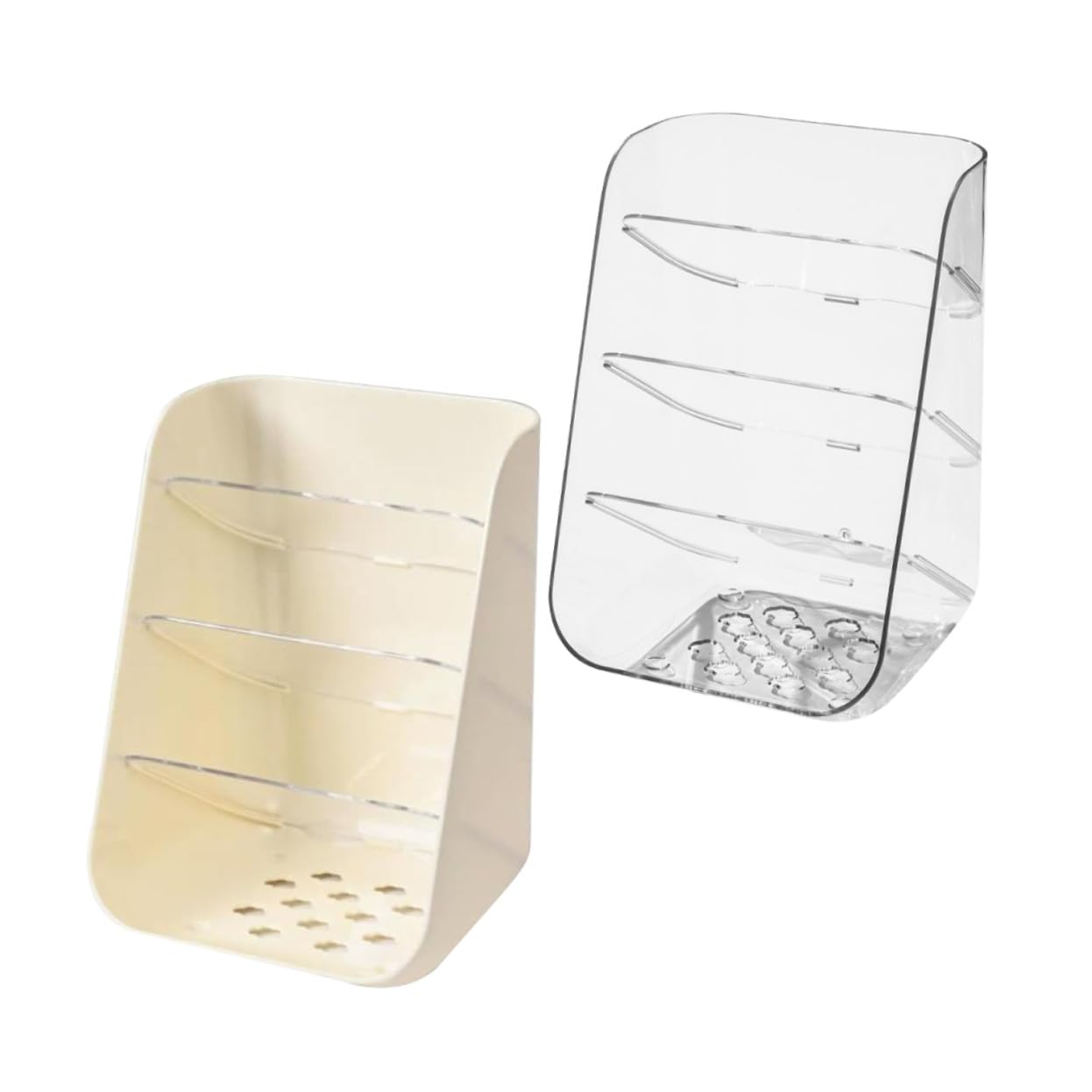 Organiseur de bureau compact en acrylique transparent 2x