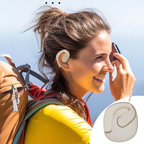 Image of H585 OWS Open Ear Wireless Earbuds | ENC Mic for Crystal-Clear Calls | 30hr Playtime with Type-C Fast Charging | BT5.4 Gaming Bluetooth Earphones | Touch Control Sports Headphone (White)