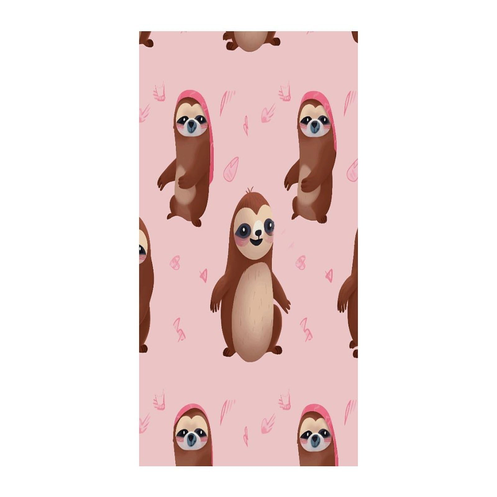 Fekiloot Style Sloth-Pink Door Curtain Room Divider Curtains