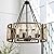 sheinhot Modern Farmhouse Chandelier, 4 Lights Drum Chandeliers Rattan Chandelier for Dinning Room Kitchen Island