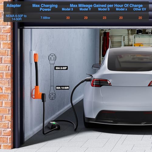 Image of Nilight EV Charger Adapter Cord 50 Amp to 50Amp 4 Prong Pure Copper 250V Welder Outlet Plug Conversion Heavy Duty 10 Gauge Wire 6-50P 14-50R 50M /50F