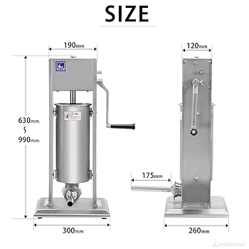 KIPROSTARソーセージスタッファー 5L【ソーセージメーカー】　チュロス Amazon | ソーセージスタッファー 業務用 5Lタイプ PRO-YSS-5