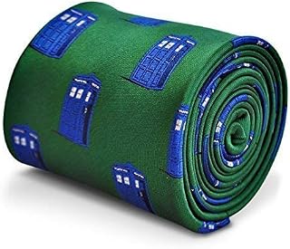 Frederick Thomas Green Mens tie with Doctor Who Tardis Phone Box design
