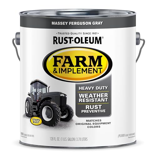 Image of Rust-Oleum 280174 Farm & Implement Enamel Paint, Gallon, Massey Ferguson Gray