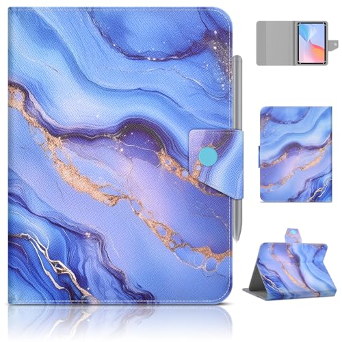 DETUOSI Universal 8 Inch Tablet Case, 8.9 inch Tablet Cover Travel Portable Protective Folio PU Leather Stand Shell Case【with 4 Fixed Rings】 for All Kinds of 8.0-8.9 inch Android/iOS/Windows Tablet