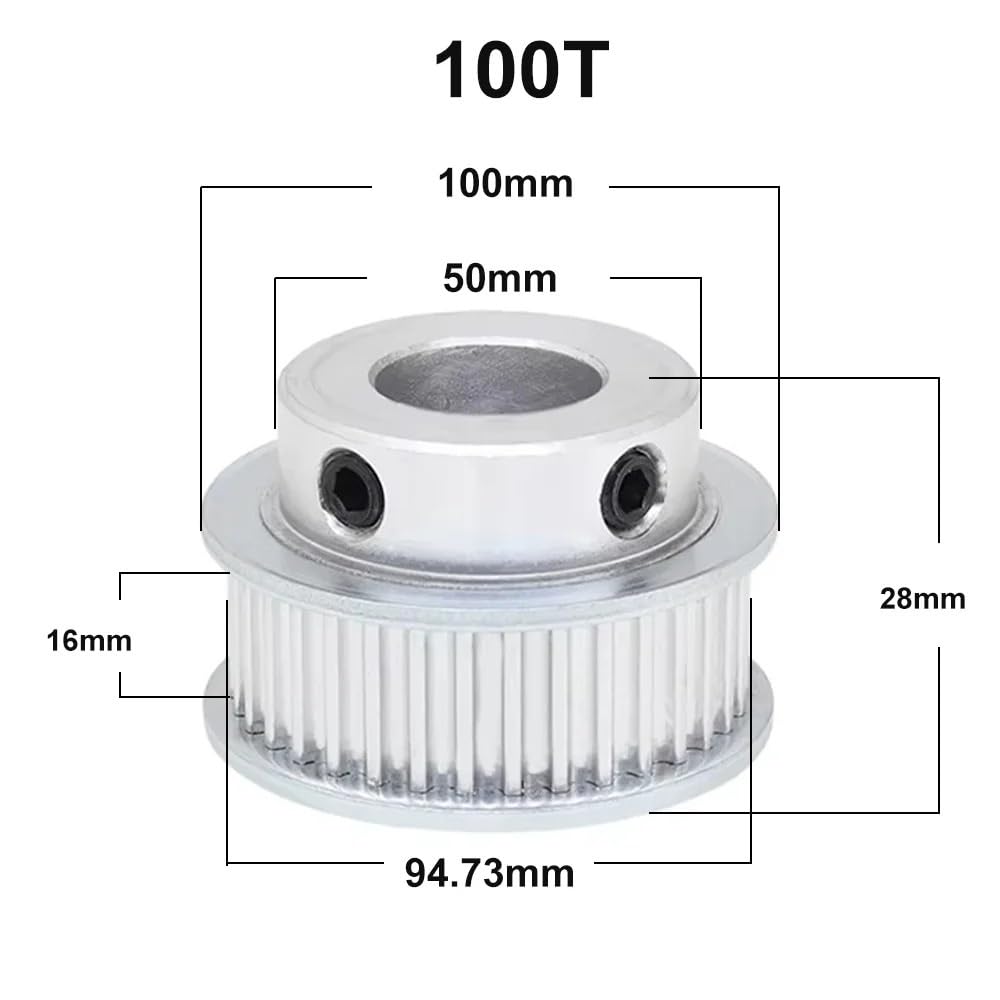 1 polea de sincronización HTD 3M BF 80T-150T diámetro 8-30mm for rueda síncrona de correa de 10mm(Bore 25mm,90 Teeth)