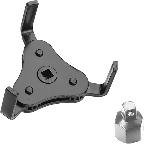 Yumfugu 1 llave de filtro de aceite para automóvil, juego de cambio de filtro ajustable resistente de 12 metal, multifunción, Z, plana, de tres