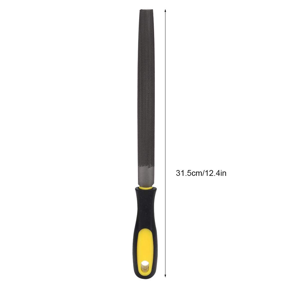 Fdit 8 Inch Semi Round Hand Rasp File Set with Rubber Grip Metal Coarse File Tools Half Round File Hand File Tools for Woodworking(2#)