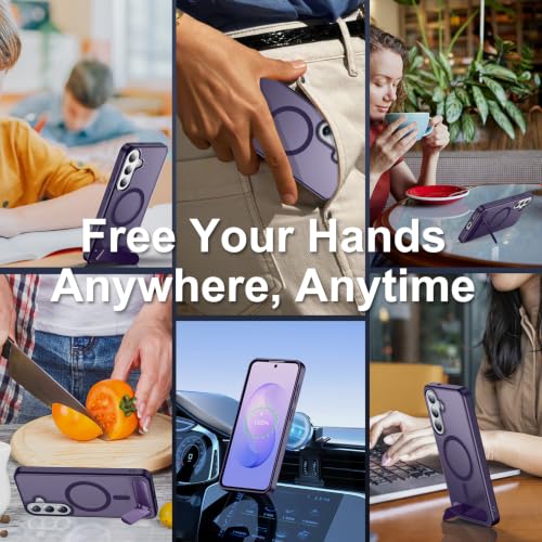 Image of SPIDERCASE Magnetic for Samsung Galaxy S26 FE Case,with Stand,Purple