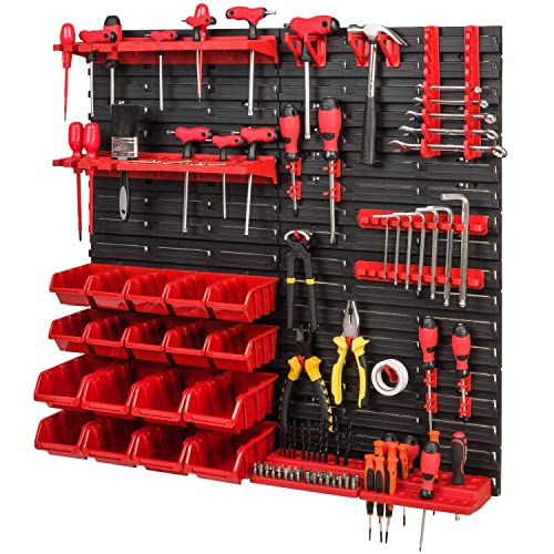 PAFEN Opbergsysteem, stapelboxen met deksel, wandrek, 772 x 390 cm, 24