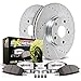 Power Stop K7888-26 Front Z26 Carbon Fiber Brake Pads with Drilled & Slotted Brake Rotors Kit