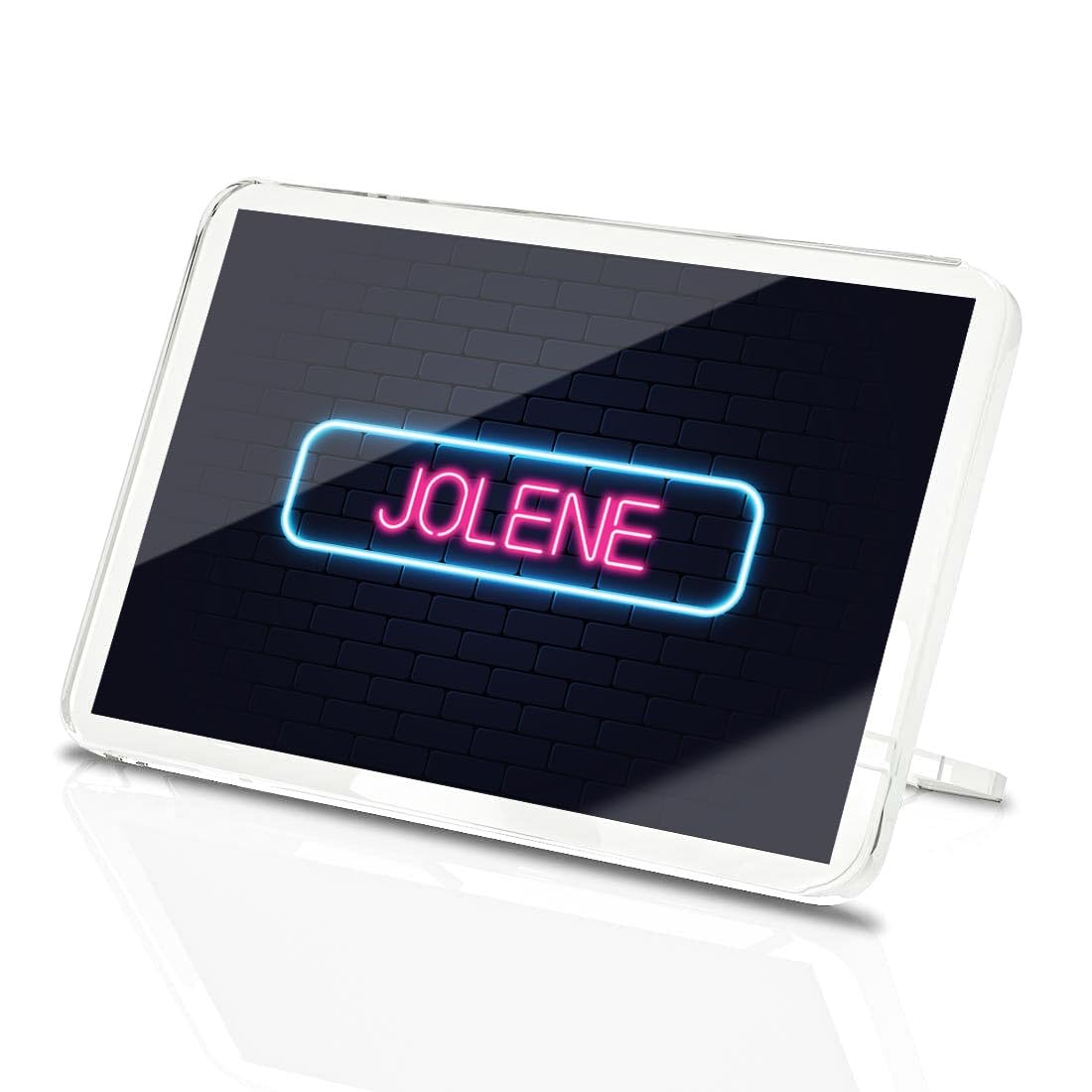 Classic Rectangle Magnet with Stand - Neon Sign Design Jolene Name - Fridge Locker Office Whiteboard Toolbox #353091