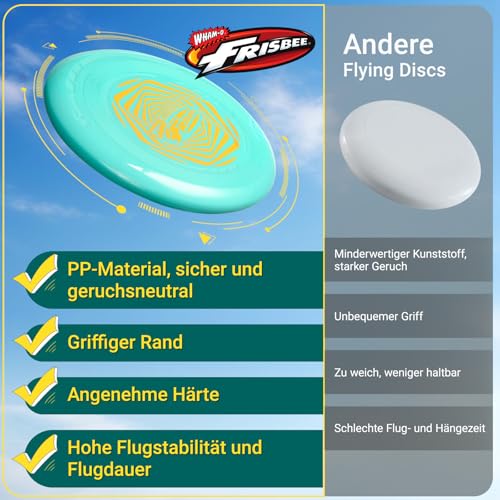 Wham-O Frisbee Go Flugscheibe, 22.86 cm Leichtes Spielzeug für Anfänger Kinder Jungen Mädchen ab 5 Jahren Outdoor Strand Park Garten Spiel - 70g