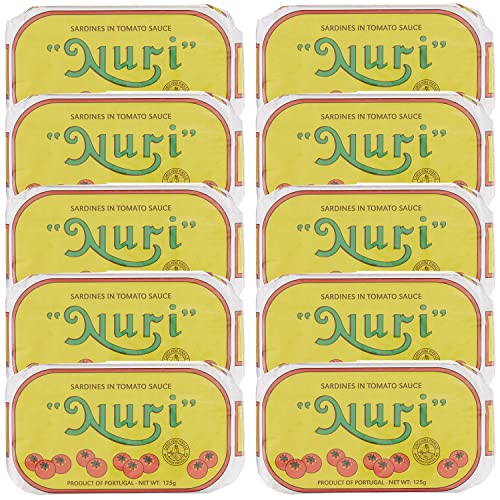 NURI Portuguese Sardines in Tomato Sauce - 10 Pack - (4.4 oz cans) image 5