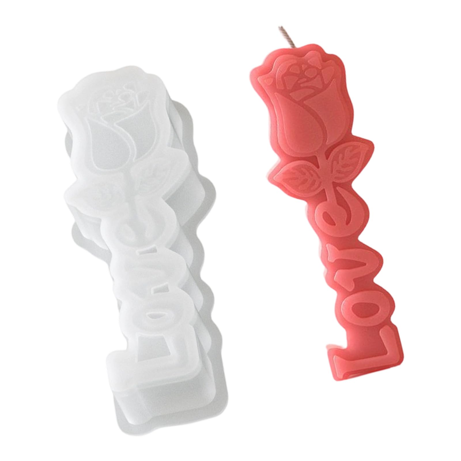 hogtnd Rose Petals Candles Silicone Molds, Professional Pillar Silicone Molds for Soap Making, Resin Art Making