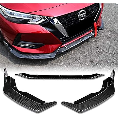 Stay Tuned Performance PU/682/PCF Carbon Fiber Print Front Bumper Body Kit Lip 3PCS Compaitble with 2020&Up Sentra Cover