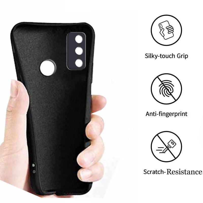 Image of A rtistque Liquid TPU Silicone Matte Shockproof Flexible with Camera Protection Soft Back Cover Case for Tecno Spark Go 2020 - Black