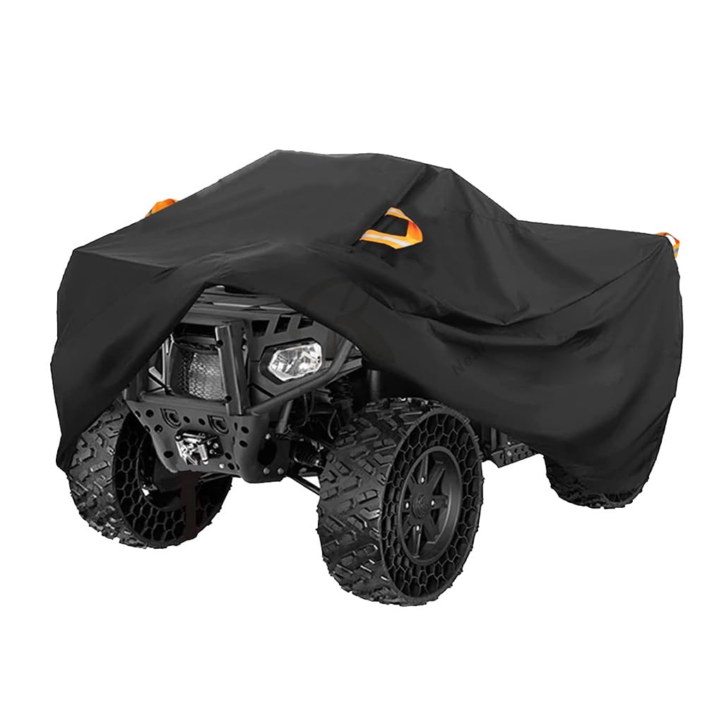 Motorrad Abdeckplane für Goes Terrox 400 2024, 210D Oxford Wasserdicht Winddichte Reißfest Quad Abdeckplane mit Reflektionsstreifen