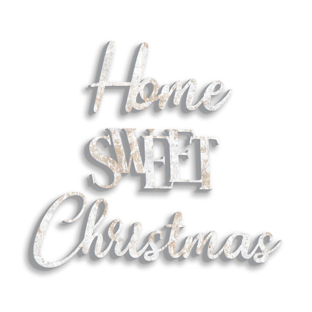 Home Sweet Christmas - Letras de madera para colgar en la pared, decoración de pared navideña para salón, cocina, dormitorio
