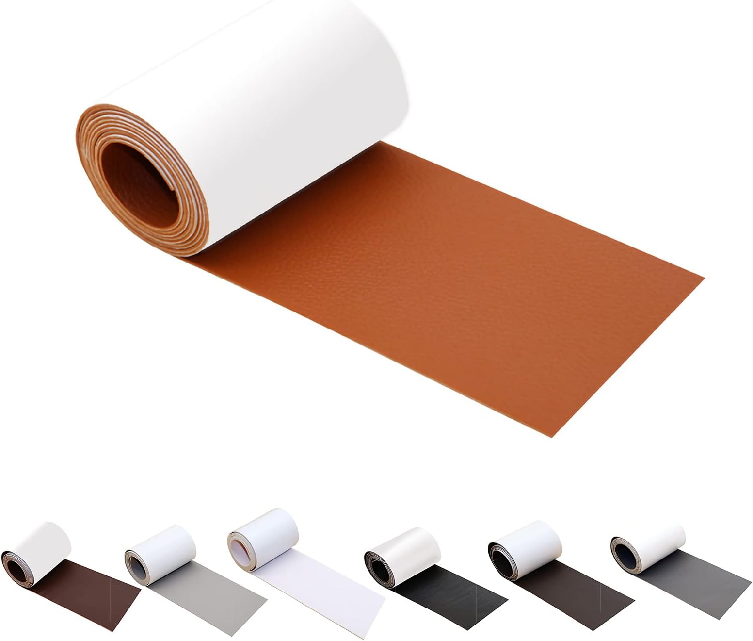 ZHANGQIANG Leather Repair Patch Kit Tape Self-Adhesive Couch Patch Leather Self-Adhesive Leather Repair Patch for Sofas, Couch, Furniture, Drivers Seat 3x60in(Color:Light Brown)