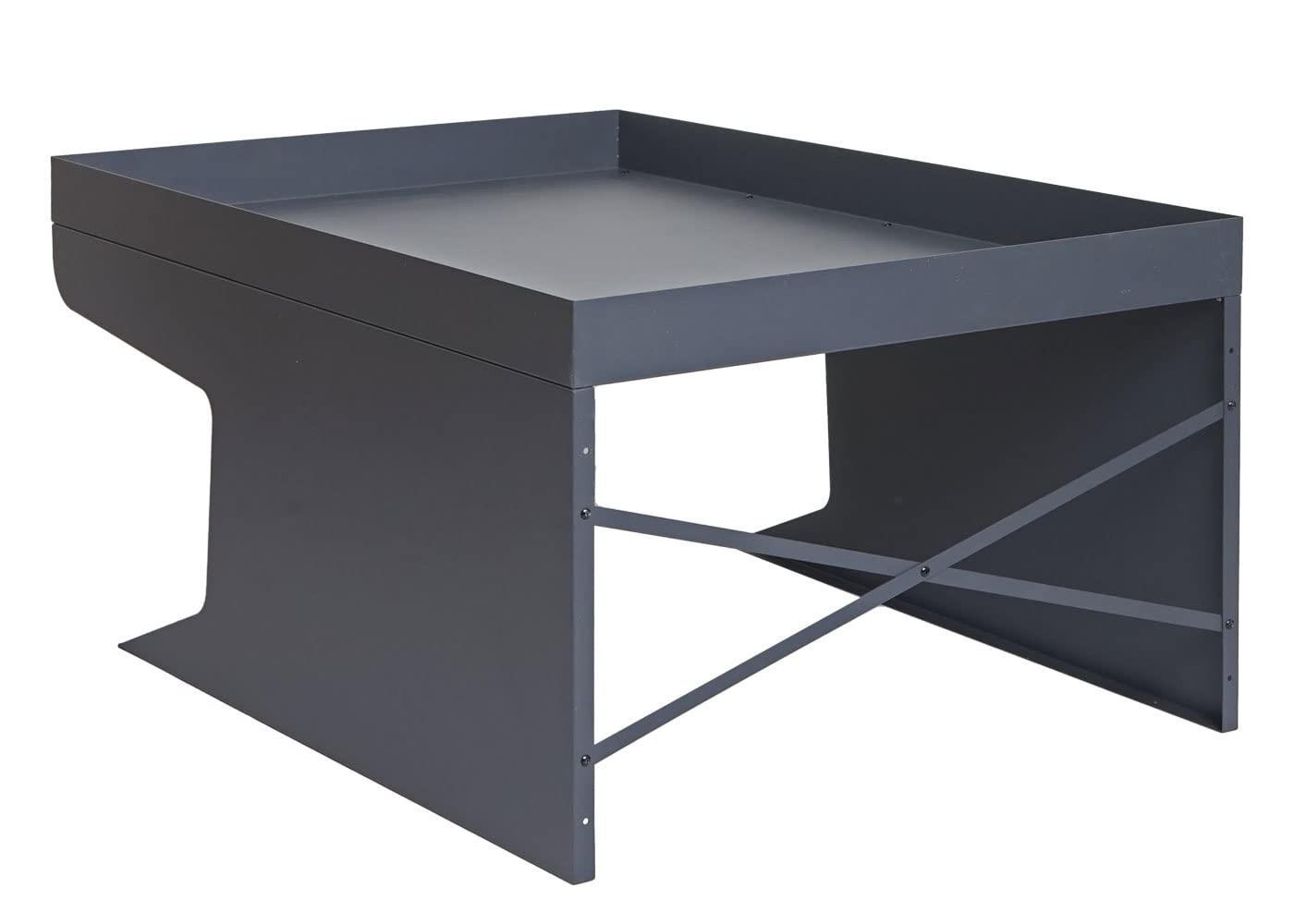 Garage riparo per robot tosaerba con fioriera HWC-G60 XL 47x70x100cm acciaio zincato - antracite