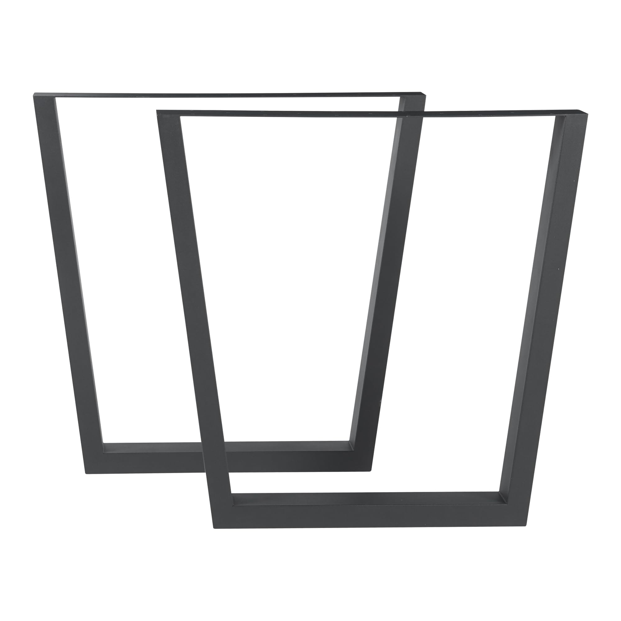 [en.casa] Set di 2 Gambe per Mobili 'Fai da te' Gambe Trapezoidali in Acciaio - Altezza 72 cm - per Tavoli Scrivanie - Nero