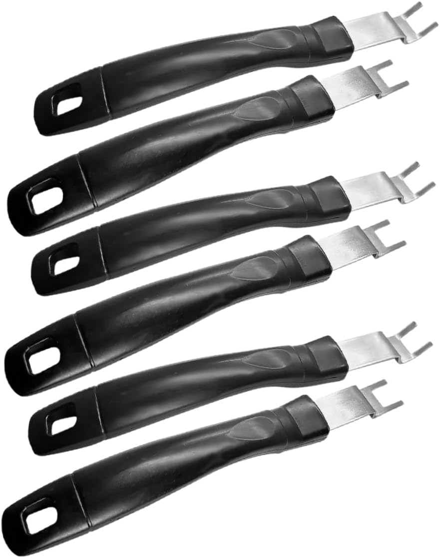 6pcs Portable Stainless Steel Grill Gripper Grate Lifter Tool