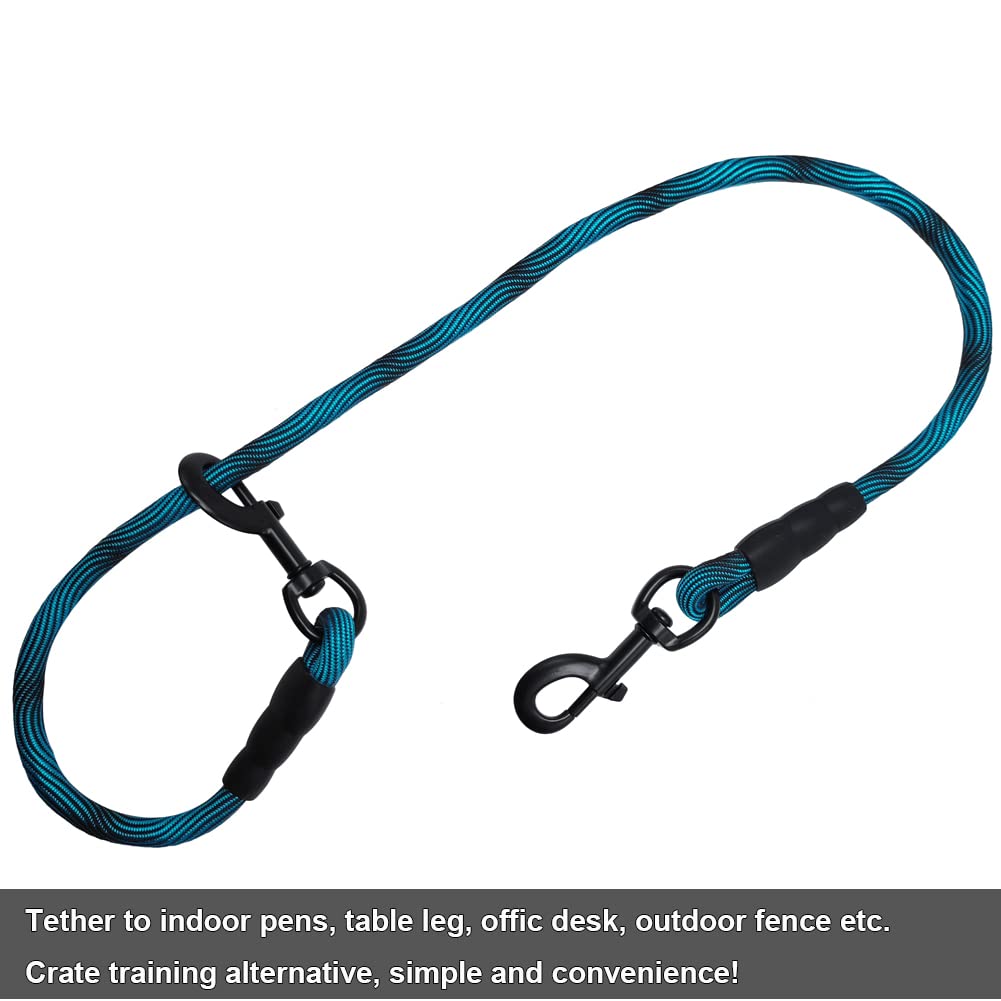 BTINESFUL Cuerda corta de amarre de 3 pies, nailon duradero para entrenamiento de perros, correa corta para perros grandes, medianos y fuertes