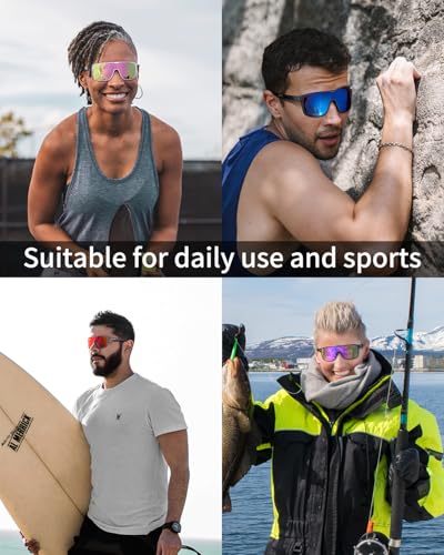 Rosemal Polarized Sports Sunglasses Cycling Sunglasses Running Biking Baseball for Men Women Youth UV4004