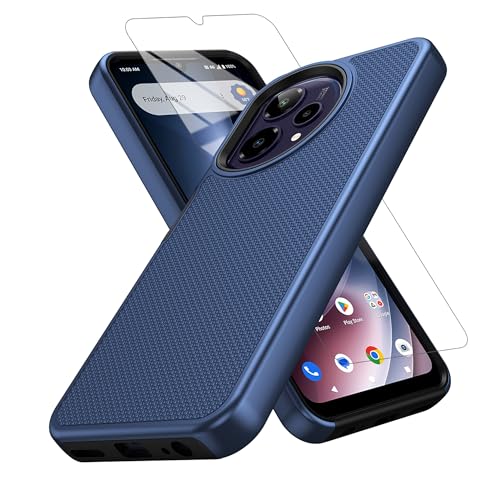 WODAF Case Compatible with Cricket Icon Pro 2026/AT&T Motivate Pro 2 5G with Screen Protector Dual Layer Shockproof Protectiv Cover (Blue)
