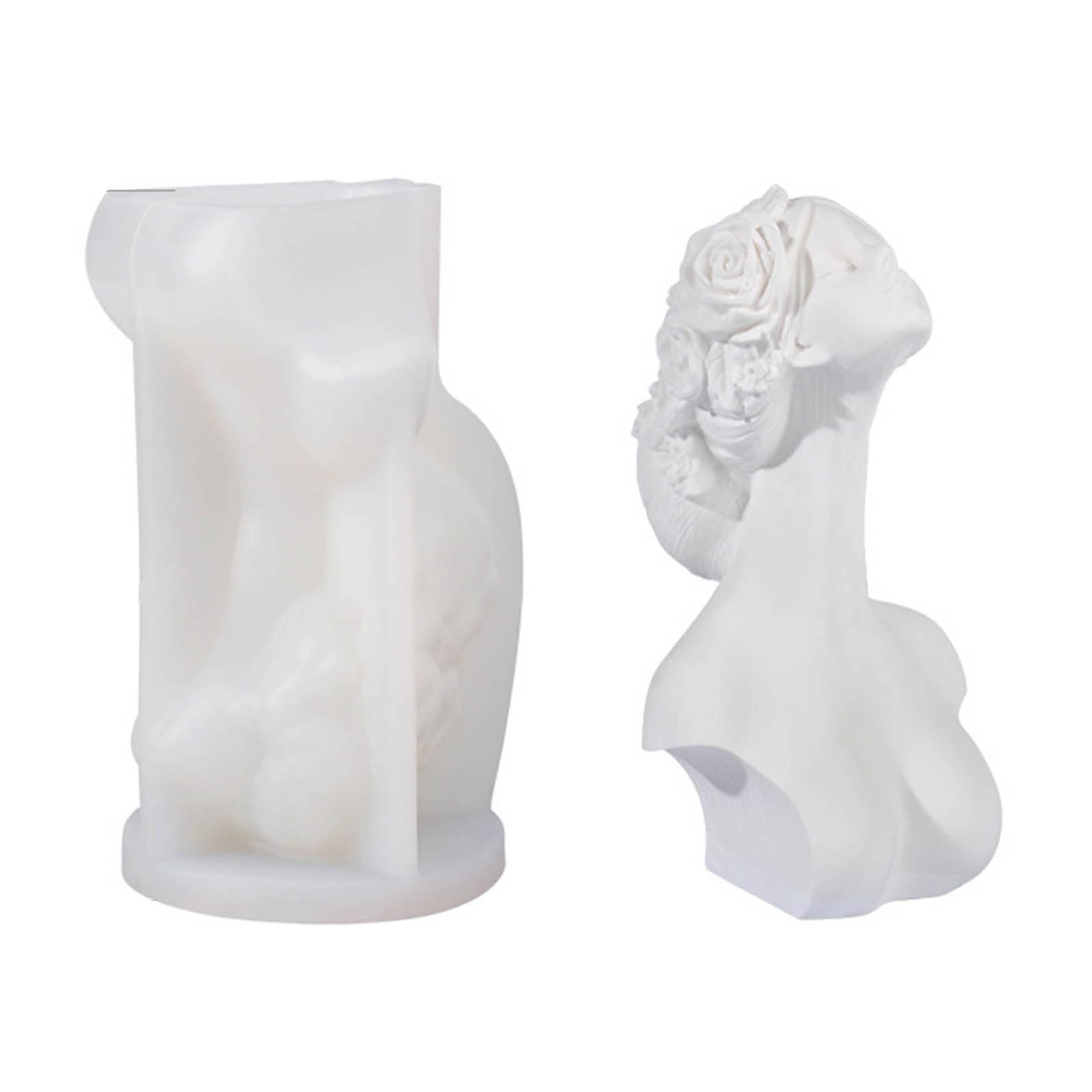 Tsophreniq 3D Girl Silicone Mold for Making Soap Plaster Epoxy Resin Decoration Fondant Mold