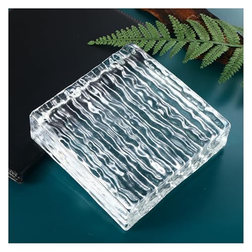 DXZXDJIU Briques de Verre rectangulaires Haute Transparence – Briques de Verre Solides for la rénovation de salles de Bains Modernes et Les cloisons de Salon(1pcs)