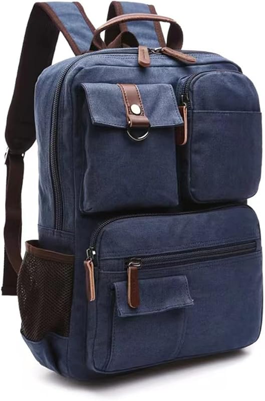 Mochila casual masculina de lona, ​​mochila para laptop de 15,6 polegadas HALT-146 em oferta na Shopee