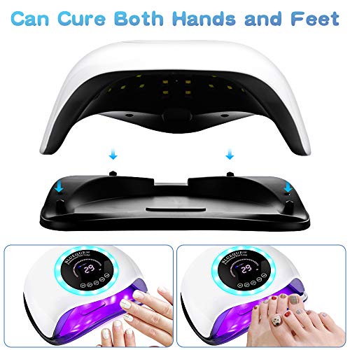 Plartree 168W Nageltrockner Lampe, UV LED Nagellampe für Nägel, Nail Dryer mit 30s/60s/90s/120s Timer,Zeitanzeige… – Bild 4