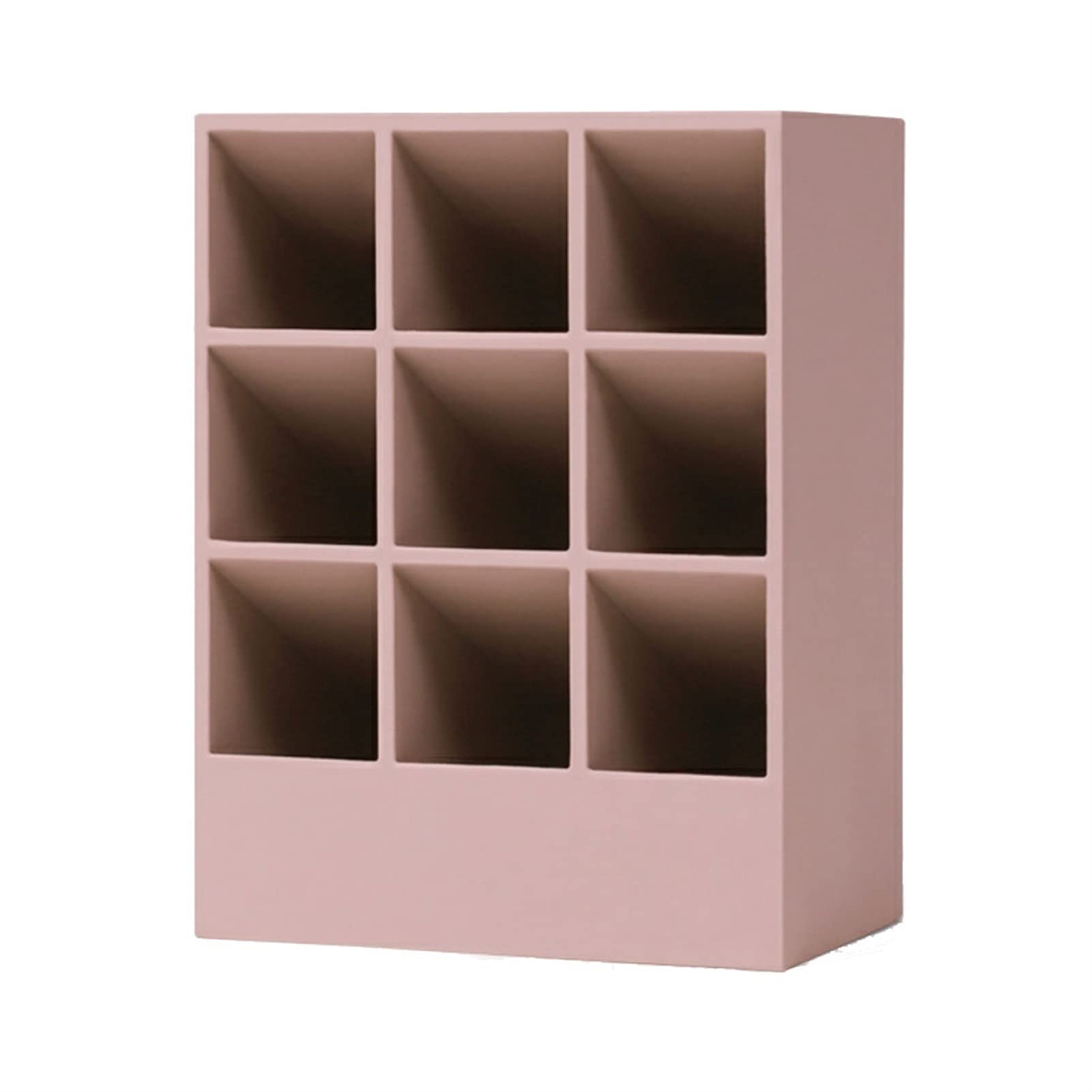 HDBCYUAZ Lipstick Storage Box Nine Grid Silicone Creative Girl Heart Shaped Desktop Dressing Table Makeup Cosmetics Finishing(A)