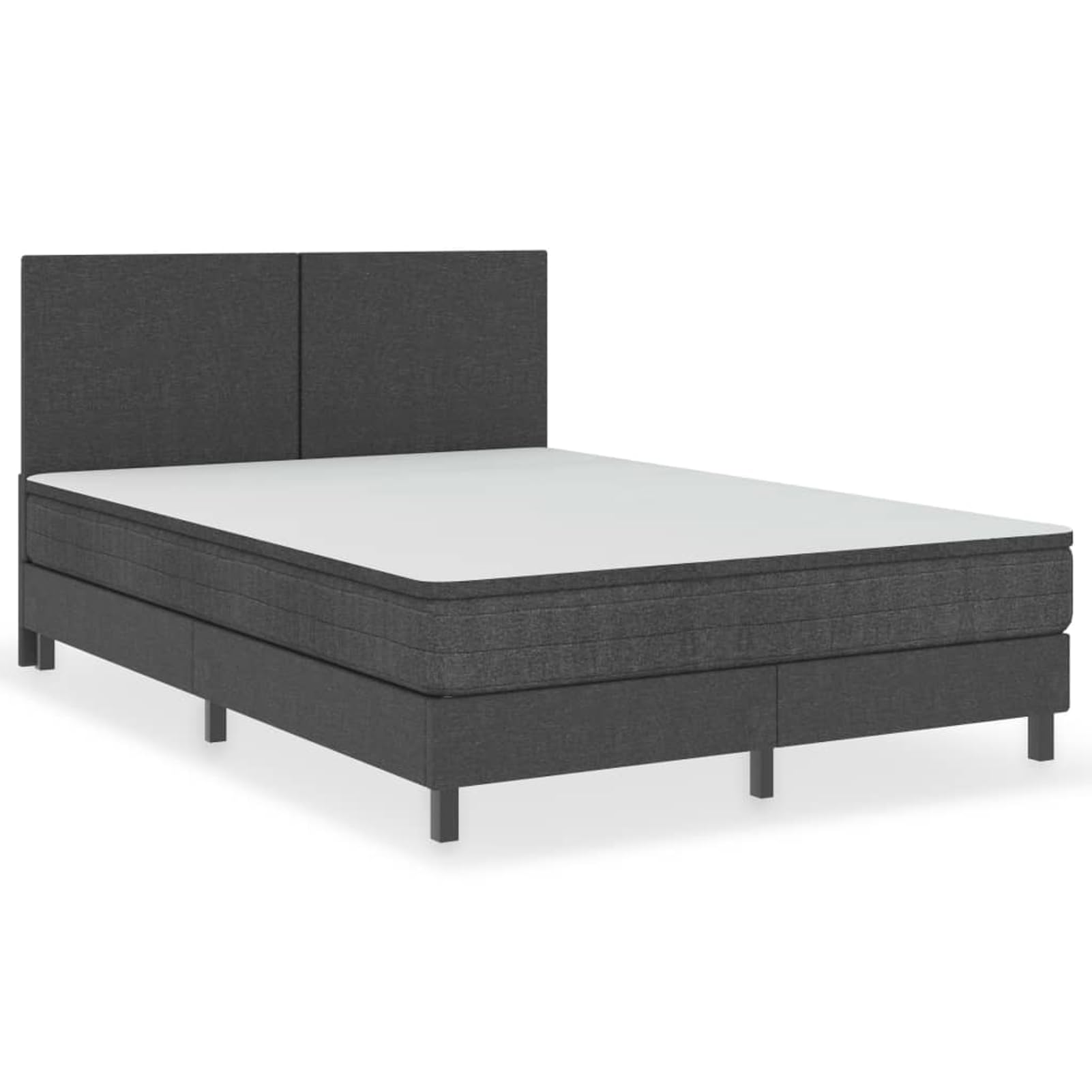Gecheer Boxspring-Bettgestell Grau Stoff 140x200 cm, Stabiles Bettgestell Bettrahmen für Schlafzimmer Hotel Gästezimmer Wohnheim287456