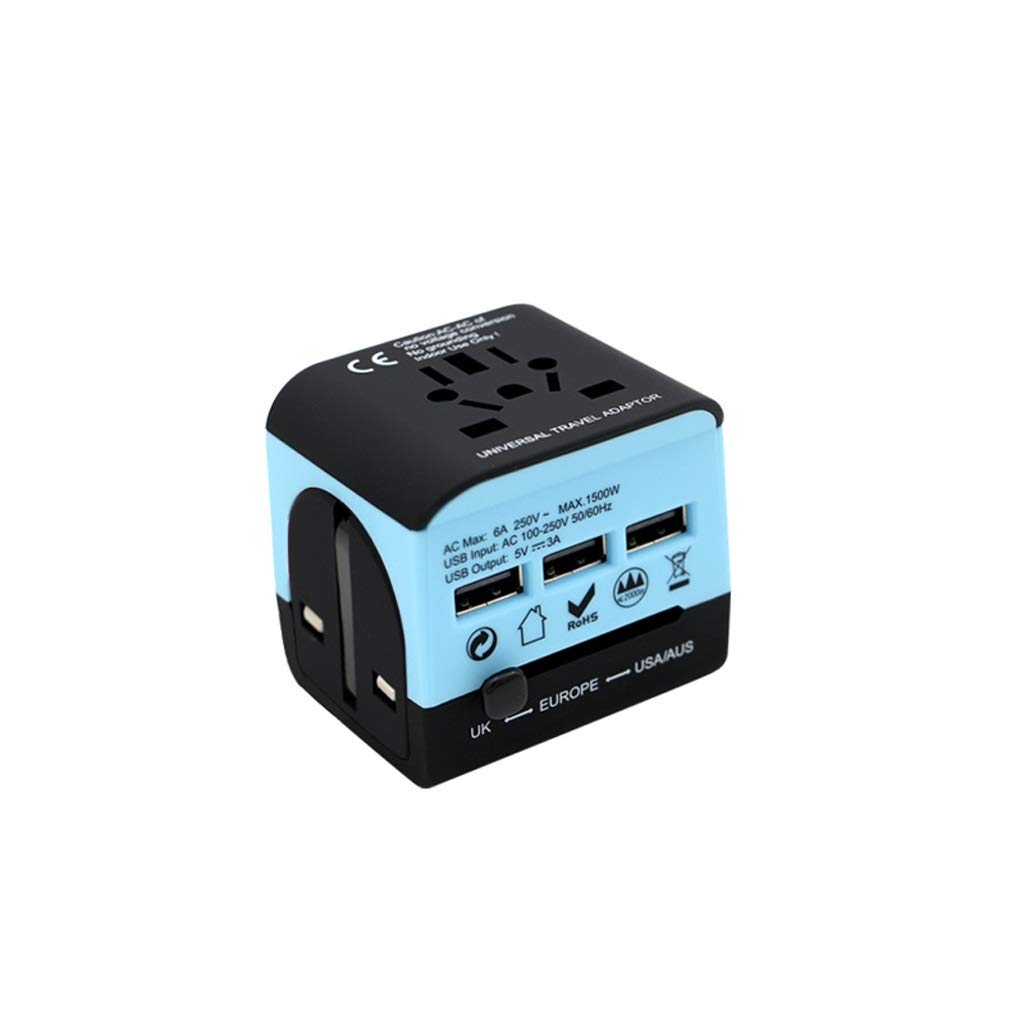 Na całym świecie adapter wtykowy Universal, International Power Adapter, konwerter wtyczek z Usb. Adapter podróży portów. (Color : C, Rozmiar : 6 * 5 * 5cm)