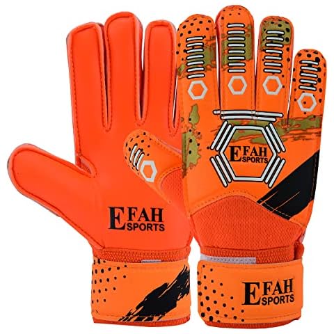 EFAH SPORTS Kids Goalkeeper Gloves with Grip Cover