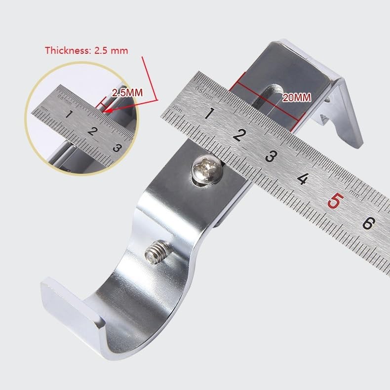 4 PEZZI Supporto per Bastone Tenda Regolabile e Robusto per Asta da 25mm