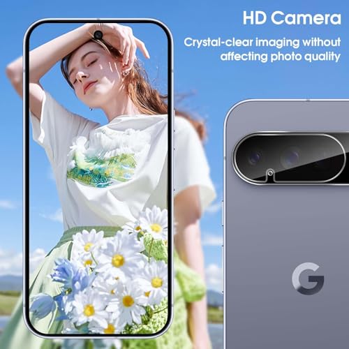 Image of PreCure - For Google Pixel 10 Pro Camera Lens Protector, Tempered glass Precise Camera Cutouts High Definition Anti-Scratch 10Pro Protector for Google Pixel 10 Pro (Black)